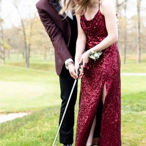 Maroon Nightway Prom Dress size 6P